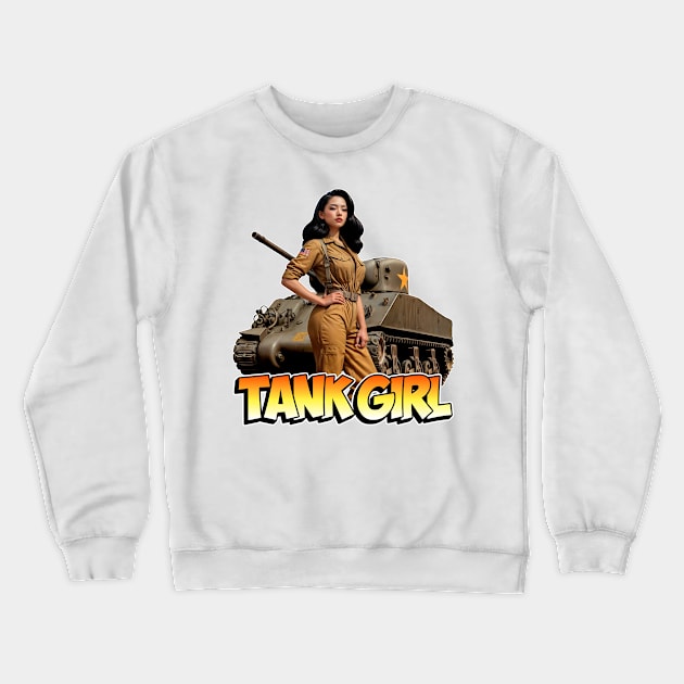 Tank Girl Crewneck Sweatshirt by Rawlifegraphic